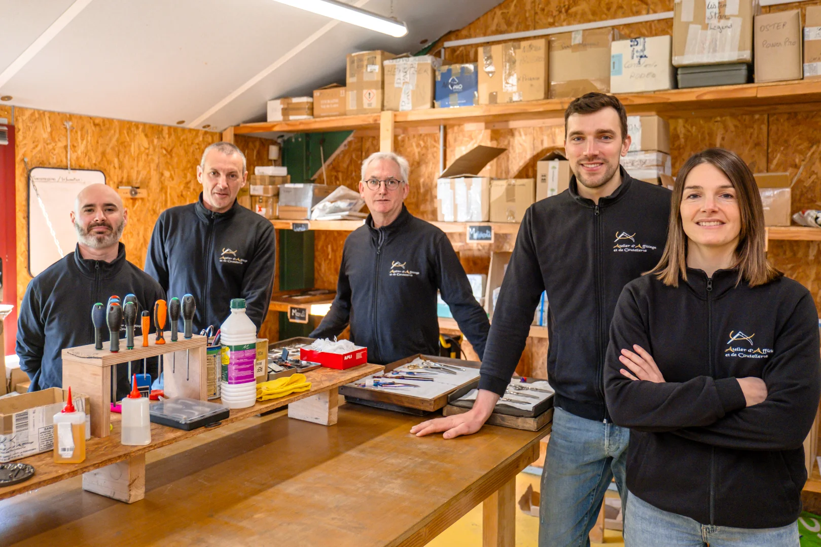 Équipe de l'Atelier d'Affûtage et de Coutellerie