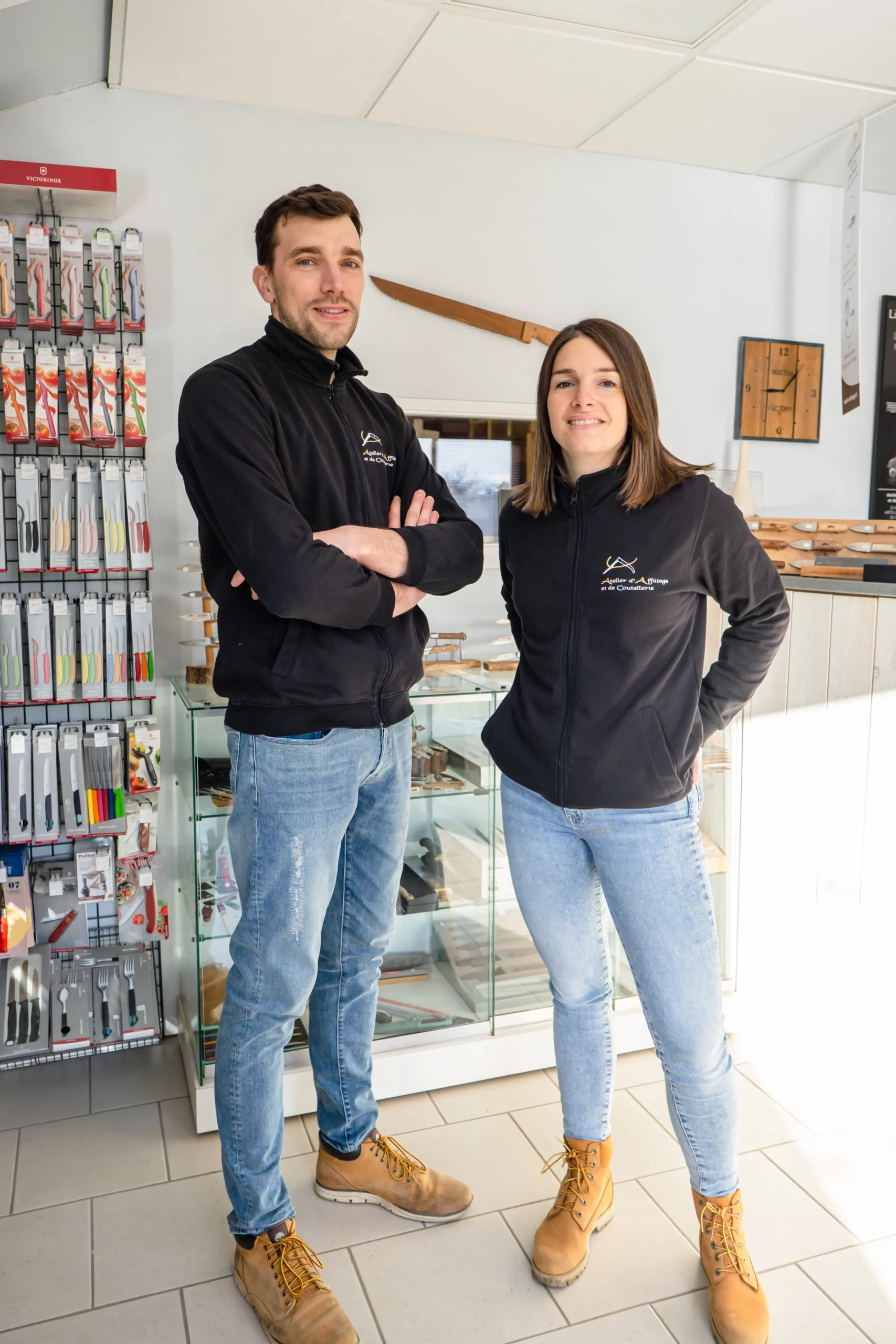 Sophie JOUTEAU et Julien GUERIF, les nouveaux dirigeants de l'Atelier d'Affûtage.
